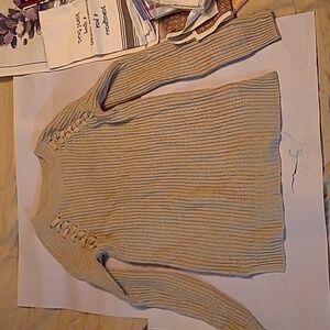 Teen girls tan sweater